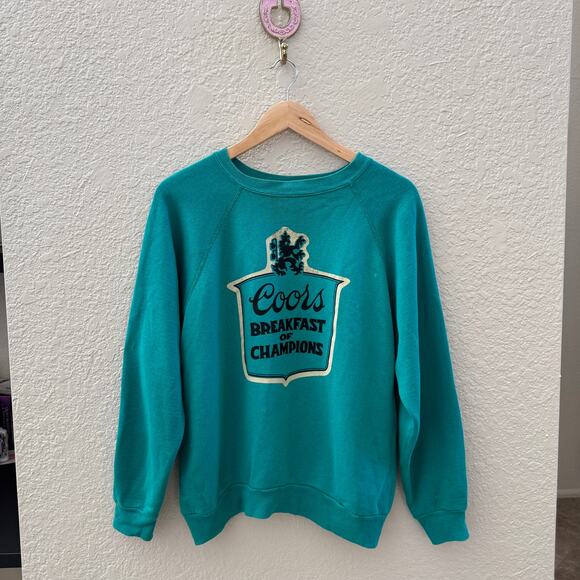 Vintage Coors Beer Pullover Crewneck Sweatshirt | Breakfast of Champions - Picture 2 of 6
